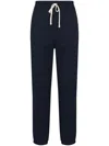 Polo Ralph Lauren Relaxed Fit Blue Trousers With Adjustable Drawstring In Blue