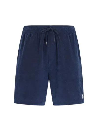 Polo Ralph Lauren Drawstring-waist Cotton Shorts In Blue