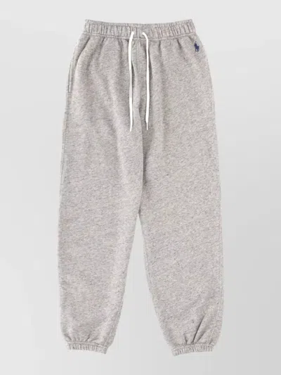 Polo Ralph Lauren Trousers Elastic Waistband Cuffed Hems Design In Gray