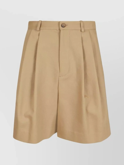 Polo Ralph Lauren Trousers Featuring Front Pleats And Belt Loops In Brown
