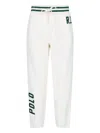 Polo Ralph Lauren Appliquéd Printed Cotton-blend Jersey Track Pants In White