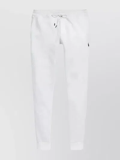 Polo Ralph Lauren Trousers With Drawstring Waist And Elastic Cuffs In White
