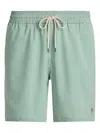 Polo Ralph Lauren Mens Traveller Striped Swim Shorts Raft Green Seersucker Xxl In Green