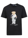 Polo Ralph Lauren Short Sleeve Cotton T-shirt With Iconic Polo Bear Design In Black