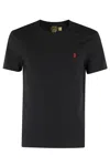 Polo Ralph Lauren Custom Slim Fit Jersey Crewneck T-shirt Clothing In Black
