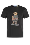Polo Ralph Lauren Mens Fa25 Black Holiday Bear Bear-print Short-sleeve Cotton T-shirt In Blue