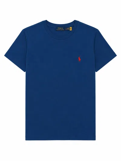 Polo Ralph Lauren Women Blue Logo Crew Neck T-shirt