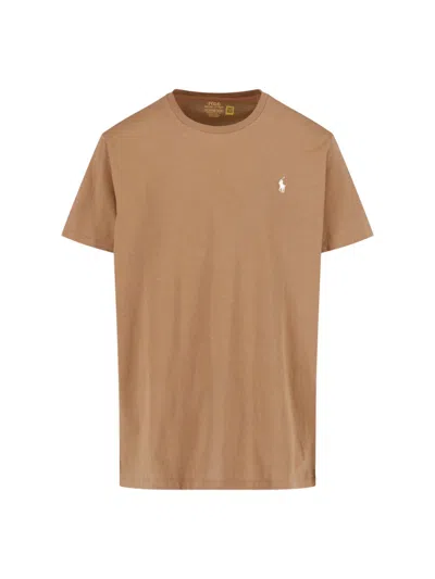 Polo Ralph Lauren T-shirt Logo In Brown