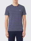 Polo Ralph Lauren Cotton Stripe Polo Pony Slim T-shirt In Blue
