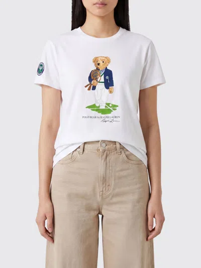 Polo Ralph Lauren Polo Bear Cotton Jersey T-shirt In White