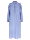 Polo Ralph Lauren Tunic Dress With Long Cuffed Sleeves In Light Blue