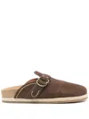 Polo Ralph Lauren Turbach Suede Slippers In Brown