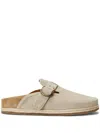 Polo Ralph Lauren Turbach Wildleder-clogs Mit Shearling-futter In Neutrals