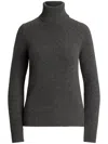 Polo Ralph Lauren Turtleneck Cashmere Sweater In Grey