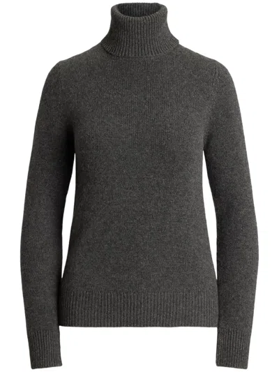 Polo Ralph Lauren Turtleneck Cashmere Sweater In Grey