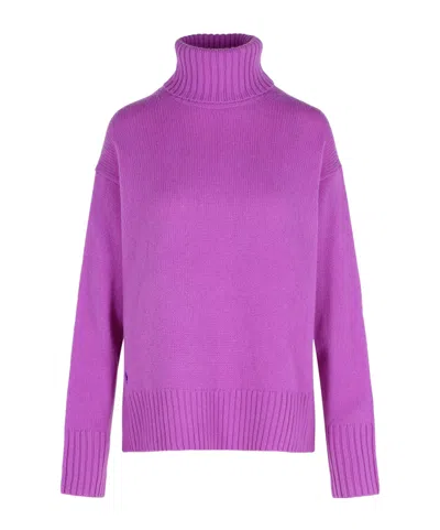 Polo Ralph Lauren Turtleneck Jumper In Purple
