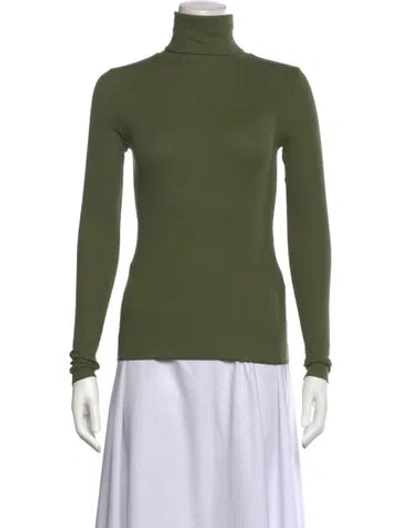 Pre-owned Polo Ralph Lauren Turtleneck Long Sleeve Polo In Green