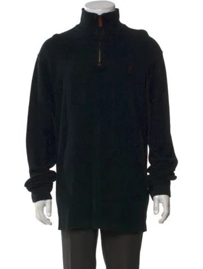 Pre-owned Polo Ralph Lauren Turtleneck Long Sleeve Polo Sweater In Blue