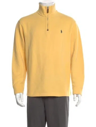Pre-owned Polo Ralph Lauren Turtleneck Long Sleeve Sweatshirt In Yellow