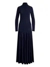 Polo Ralph Lauren Turtleneck Maxi Dress In Blue