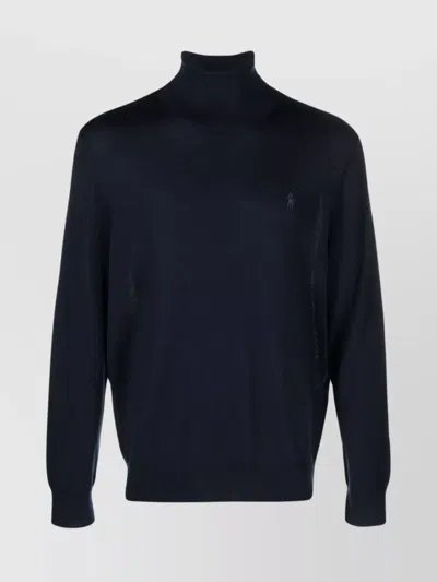 Polo Ralph Lauren Turtleneck Sweaters Ribbed Cuffs In Blue