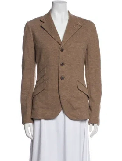 Pre-owned Polo Ralph Lauren Tweed Pattern Blazer In Brown