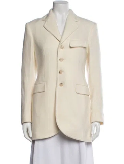 Pre-owned Polo Ralph Lauren Tweed Pattern Blazer In Neutrals