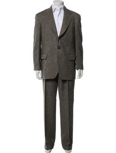 Pre-owned Polo Ralph Lauren Tweed Pattern Two-piece Suit In Green