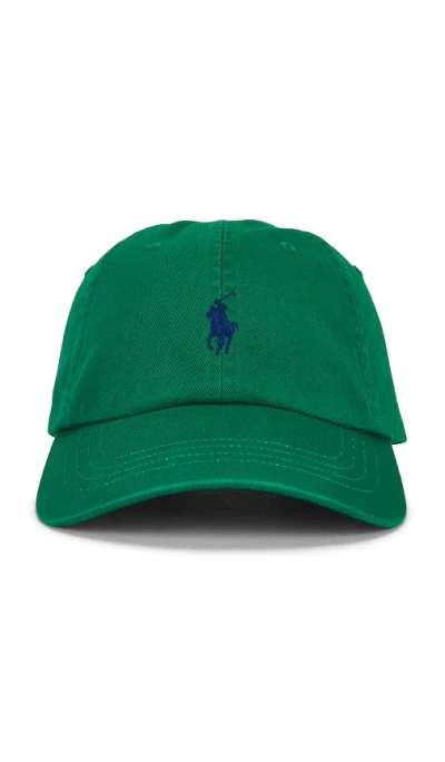 Polo Ralph Lauren Embroidered Cotton-twill Cap In Green