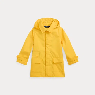 Polo Ralph Lauren Kids' Twill Hooded Jacket In Canary Yellow