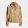 Polo Ralph Lauren Twill Hooded Jacket In Tan