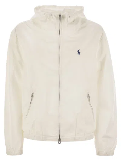 Polo Ralph Lauren Twill Jacket With Hood In White
