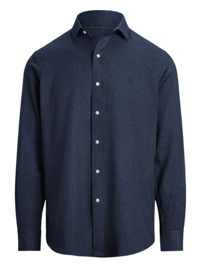 Polo Ralph Lauren Twill Long-sleeve Sport Shirt In Blue
