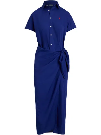 Polo Ralph Lauren Twill Shirtdress In 蓝色