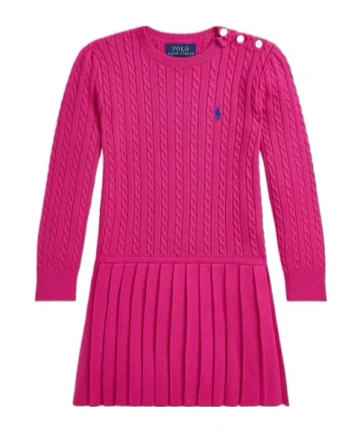 POLO RALPH LAUREN POLO RALPH LAUREN KIDS POLO PONY EMBROIDERED KNITTED DRESS
