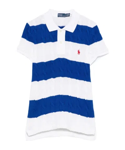 Polo Ralph Lauren Twisted Knitted Polo Shirt In Multi