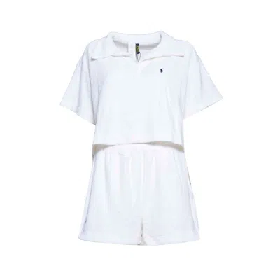 Polo Ralph Lauren Two Piecetextured Short Set In White