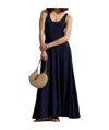 Polo Ralph Lauren Long Cotton Dress In Blue