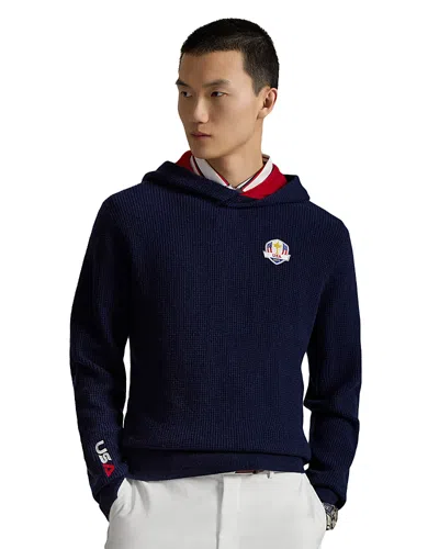 Polo Ralph Lauren Ralph Lauren U.s. Ryder Cup Waffle-knit Sweater In Blue
