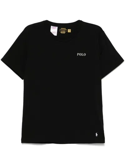 Polo Ralph Lauren Undershirt In Black Cotton With Short Sleeves