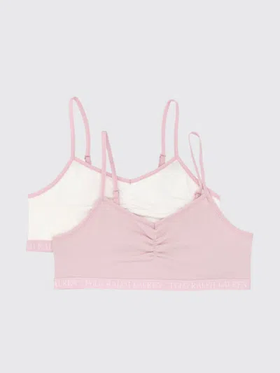 Polo Ralph Lauren Kids' Logo-underband Stretch-cotton Bralette In White