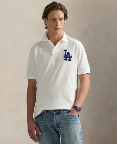 Polo Ralph Lauren Unisex Dodgers Polo Shirt In Deckwash White