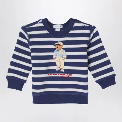 Polo Ralph Lauren Unisex Striped Sweatshirt With Graphic Print In Blue
