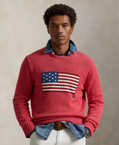 Polo Ralph Lauren Unisex The Iconic Flag Sweater In Red