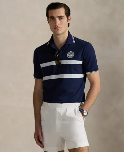 Polo Ralph Lauren Unisex Us Open Classic-fit Mesh Polo Shirt In Blue