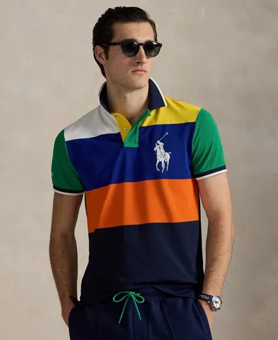 Polo Ralph Lauren Unisex Us Open Custom Slim Mesh Polo Shirt In Multi