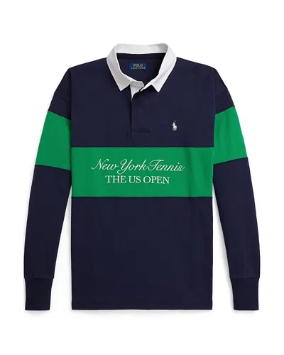 Polo Ralph Lauren Unisex Us Open Vintage Fit Rugby Shirt In Blue