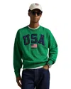 Polo Ralph Lauren Unisex Vintage Fit Flag Fleece Sweatshirt In Green