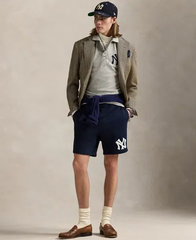 Polo Ralph Lauren Unisex Yankees Fleece Shorts In Aviator Navy