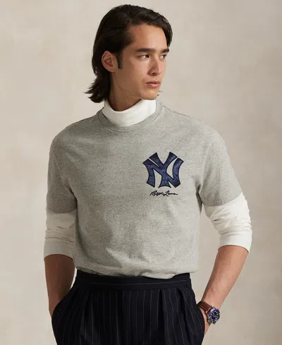 Polo Ralph Lauren Unisex Yankees Jersey T-shirt In Gray